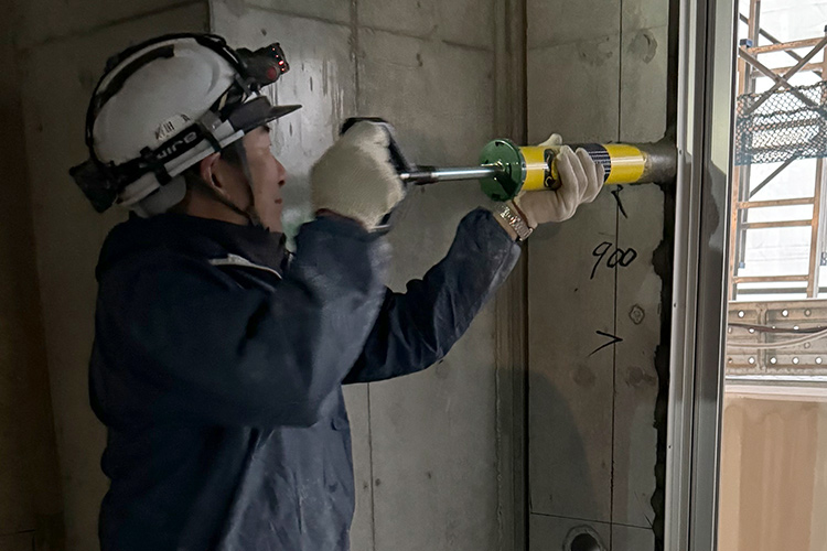 サッシモルタル詰め工事